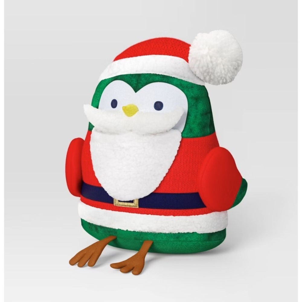 Target Wondershop Featherly Friends Bird Dressed as Santa Throw Pillow NEW 2024